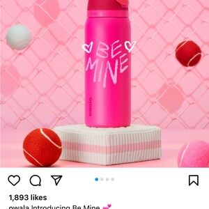 Owala Pink Water Bottle - Be Mine Edition Color Drop